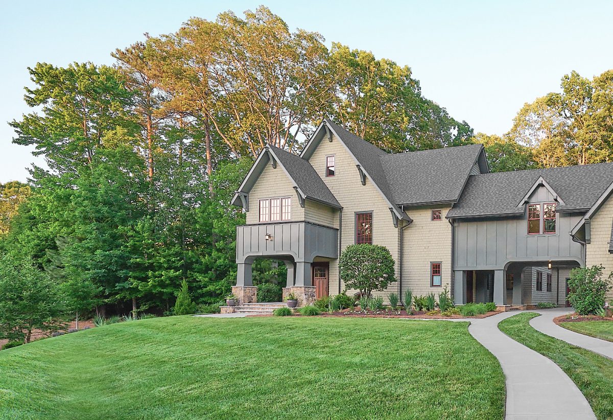 green custom luxury home