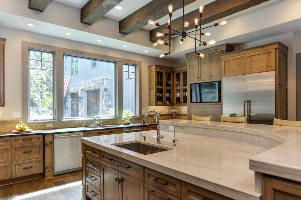 nature inspired elements for a kitchen design in wake county