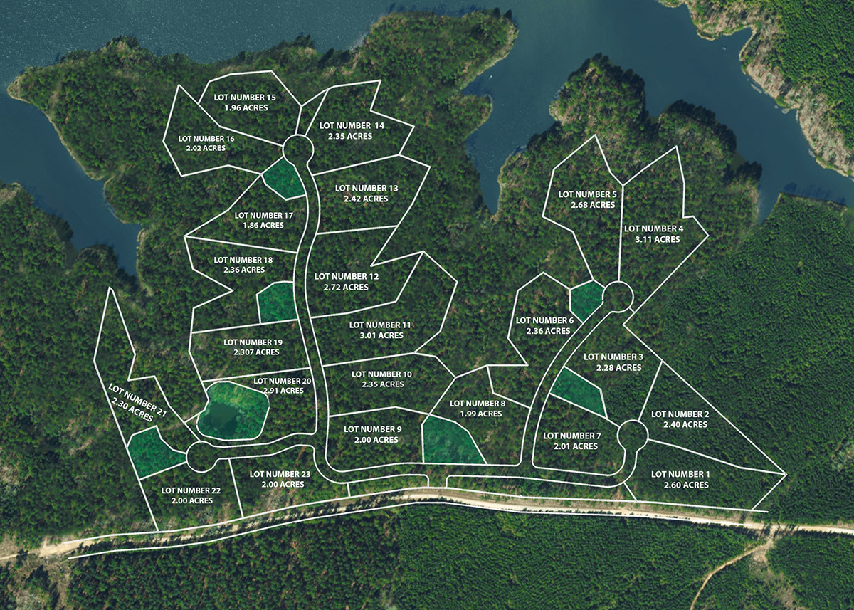 Map of Bartley Point available properties