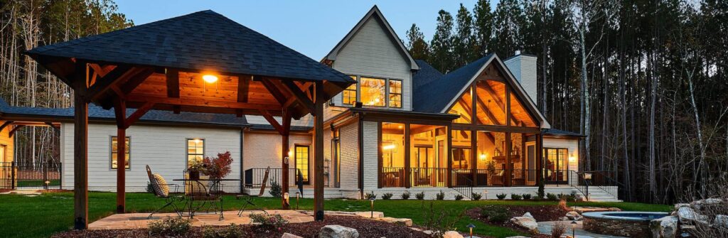 Home with custom designed exterior and interior.